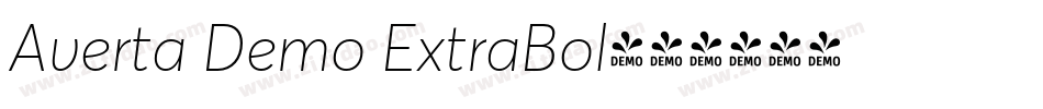 Averta Demo ExtraBol字体转换